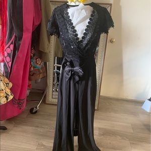 Black lace jumpsuit size small